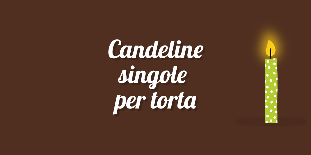Candeline singole per torta - Pasticceria Ottocento