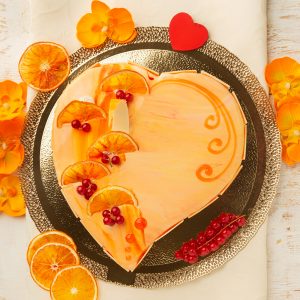 Torta Cuore Moderna all'arancia